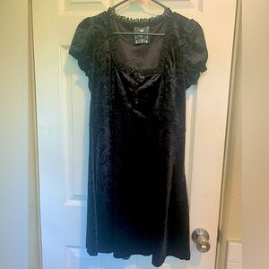 Killstar Kadabra Velvet Babydoll Dress-Large